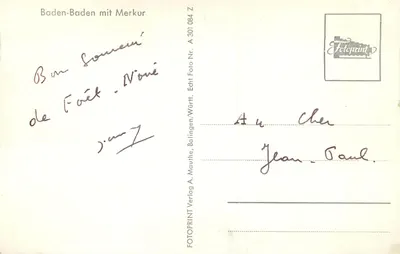 Baden-Baden — vista com o Merkur — FOTOPRINT — Verso