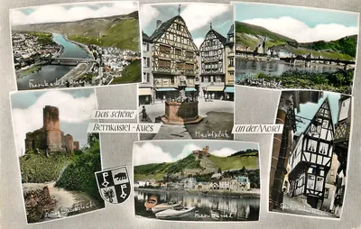 Bernkastel-Kues — vista panorâmica e arquitetura — Ansichtskartenverlag N. Bastian