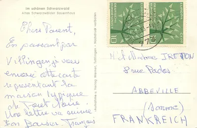 Casa típica de Täufel-Weier — Velho casebre do Schwarzwald — Verlag u. Verlag Werner — Verso
