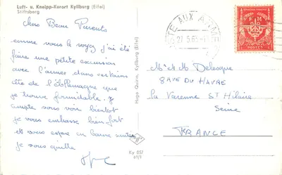 Kyllburg (Eifel) — Stiftsberg — Hugo Quirin, Ky 057/61/1 — Verso