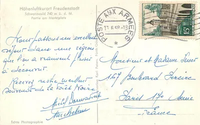 Höhenluftkurort Freudenstadt — Parte no Mercado — Fotografia autêntica, Fürth — Verso
