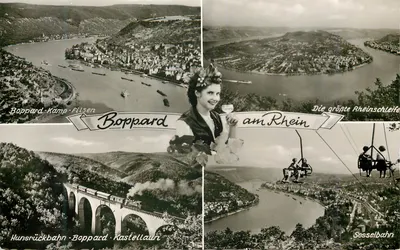 Boppard am Rhein — vista panorâmica e turística — Cramer's Kunstanstalt KG