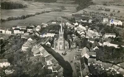 Nunkirchen (Saar) — vista aérea — Fotografia Combier Mâcon (Frankreich)