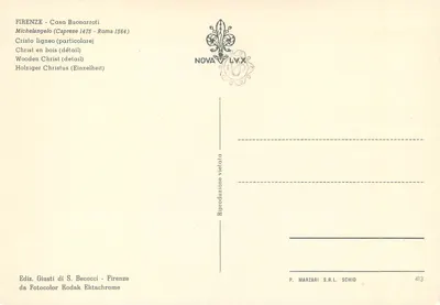 Chrystus z drewna — szczegół — Casa Buonarroti, Florenca — Rewers
