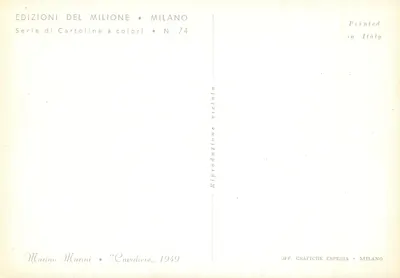 Kawaler na koniu — statuetka z gliny — Éditions del Milione, nr 74 — Rewers