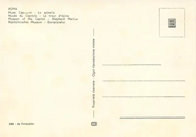 Strzelec — Shepherd Martius — Muzeum Kapitolu, Rzym — Rewers