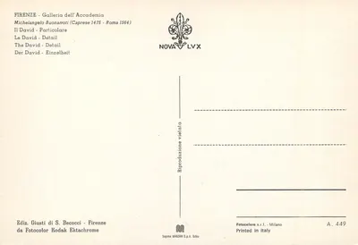 David — detalhe — NOVA LVX — Verso