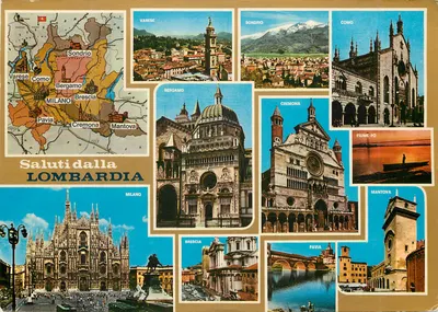 Lombardia — Carta postal panorâmica — Edição SOVESTA
