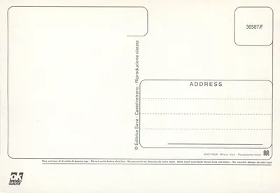 Saluti dalla Sicilia — Carte postale panoramique avec 7 vues de la Sicile — Éditeur Castelvetrano — Verso