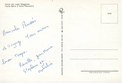 Wyspa Rybaka i Wyspa Piękna — Jezioro Maggiore — Ripari — Rewers