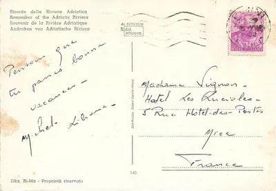 Riviera Adriatycka — Souvenir — Ediz. Ri-Ma n°140 — Rewers
