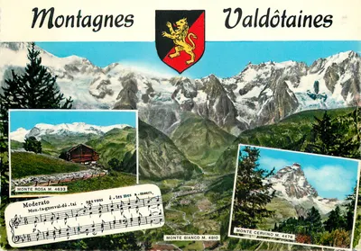 Montanhas Valdôtainas — Mont Rosa, Monte Cervino, Monte Bianco — Ed. E.G.I.