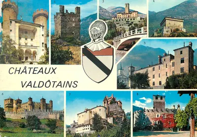 Castelos Valdônicos — 8 castelos em colagem — Ediz. Escl. Capurso - Quart (Aosta) n°57