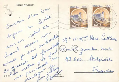 Sicília pitoresca — seis cidades — editor 'Natural colours' n° SIC 29 — Verso