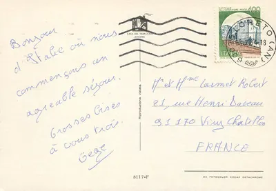 Souvenirs das Marches — Ancona, Recanati, Urbino, etc. — Verso