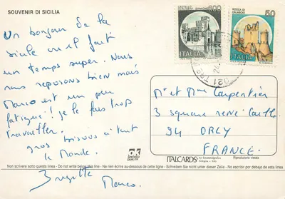 Sicília — paisagens e monumentos — Italcards — Verso