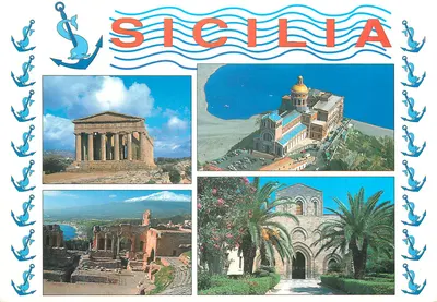 Sicília — Vistas turísticas — editor não visível