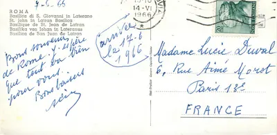 Basilika San Giovanni in Laterano — Rom — Verlag nicht sichtbar — Rückseite