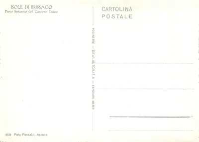 Villa Serenissima — Parque botânico das Ilhas de Brissago — Foto Pancaldi, Ascona — Verso