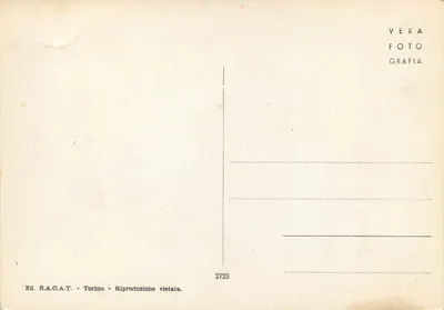La Thuile m. 1441 - Seggiòvia Les Suches — Ed. S.A.C.A.T. n° 2723 — Verso