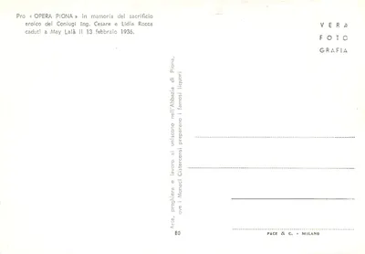 Abbazia Cistercense di Piona — Lago di Como (XIIe siècle) — PACE & C. - MILANO — Rewers