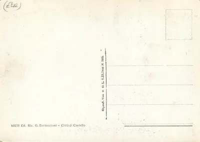 Città di Castello — Interior do Palazzo Comunale — Éd. Ris. G. Bartoccioni n° b8238 — Verso