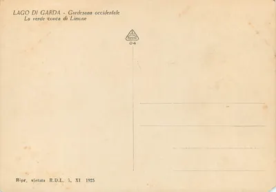 Lago di Garda - Gardesana occidentale — Zielona dolina Limone — wydawca Gessini, n° 04 — Rewers