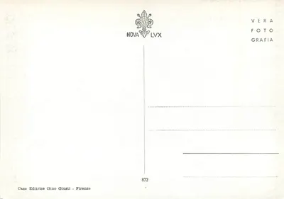 S. MINIATO AL MONTE — Ambone d'ignoto intarsiatore — Casa Editrice Gino Giusti, n° 872 — Rewers