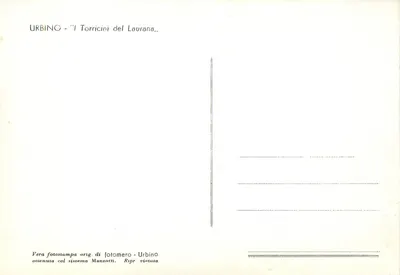 Urbino — Wieże Laurany — photoméro Urbino — Rewers