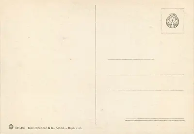 Riviera Ligure — Subtropikalna roślinność — Brunner & C., Como, nr 511-466 — Rewers