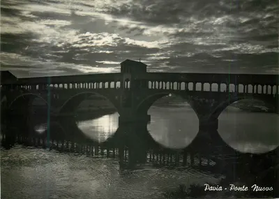 Davìa - Ponte Nuovo — vista do ponte sobre o rio — editor Ed. Muzio, série 70