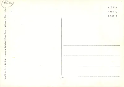 Milão-Pavia - A grande Certosa - O Chiostro — S.E.F.A. - n° 326 — Verso