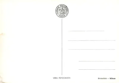 Villa Barbarigo w Valsanribio (Padua) — widok ogrodu z fontanną i statuą — wydawca B. Facchinelli, Padua — Rewers