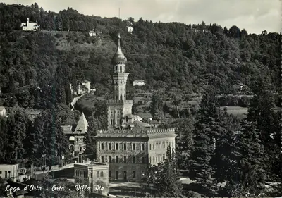 Lago d'Orta - Orta - Villa Pia — vista panorâmica com editor Ediz. R. Fantini