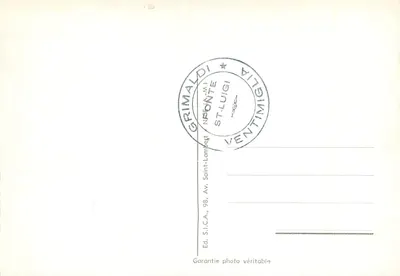 Menton — granica francusko-italijska. Przejście graniczne francuskie i most St-Louis — Rewers
