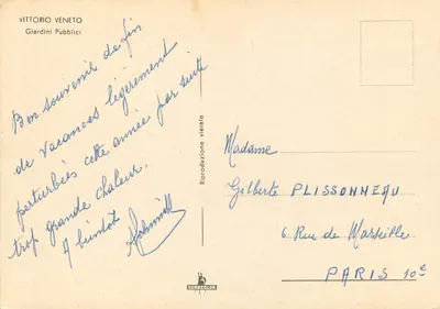 Ogród publiczny — Vittorio Veneto — Giardini Pubblici — Rewers