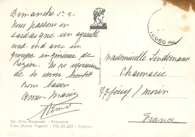 Arboreza - Piazza Maria Ausiliatrice — editora Ed. Ortu Raimondo, Livorno — Verso