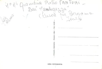 Clusone — Pasticceria Mantegazza — editor s.m. 640 — Verso