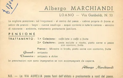 Loano - Passeggiata a Mare — Albergo Marchiandi — Verso