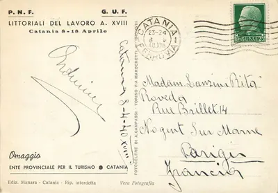 Grand Hotel Etna — Autostrada sull'Etna (m. 1750) — Catania — Back