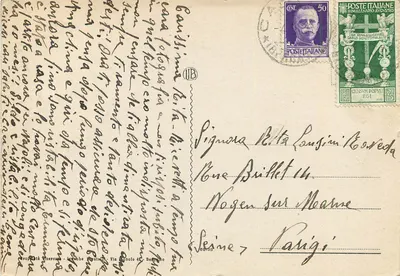 CARVICO — Panorama — widok na winnice i góry — wydawca nieznany — Rewers