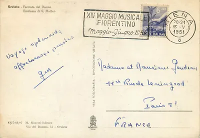 Orvieto - Facciata del Duomo — Emblema di S. Matteo — M. Moretti Editore — Verso
