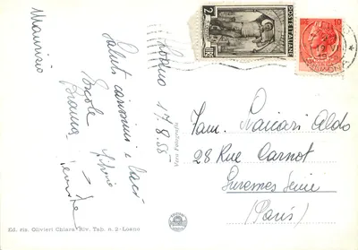 Riviera das Palmeiras - Loano - Praia 'Kursaal' — Verso