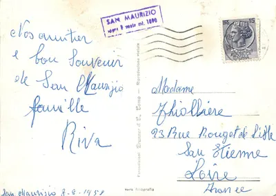 S. Maurizio sopra Brunate (Como) — widok z powietrza — Foliodizioni Brunner & C. — Rewers