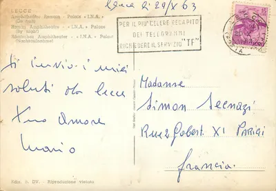 Lecce - Amande rzymska - Palazzo I.N.A. (notturno) — Rewers
