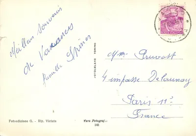 Varro m. 568 - Panorama e Estabelecimento Galtarossa — Fotoedizione G. Torino — Verso