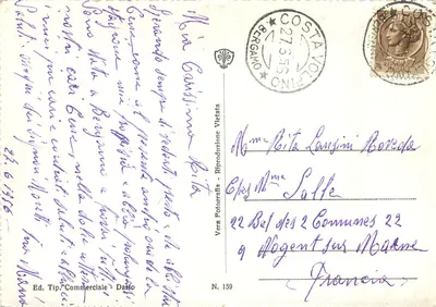Lovere - Port i Lungolago — Wyd. Tip. Komercyjna - N. 159 — Rewers