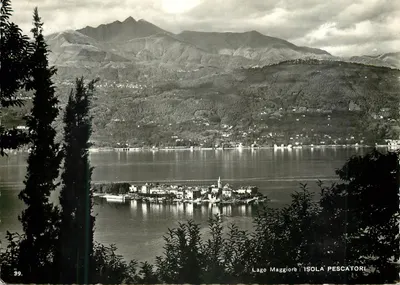 Lago Maggiore : ISOLA PESCATORI — vista panorâmica — F. Pauletto, Stresa