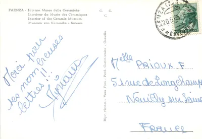 Faenza — wnętrze Muzeum Ceramiki — C. C. - Casadio — Rewers