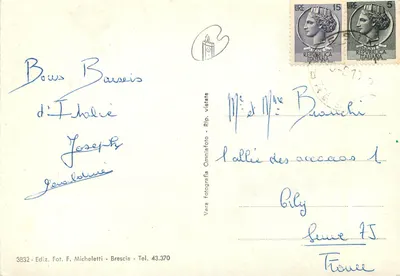 Vallecumonica Cogna - Esine - Most na Oalio — Prawdziwa Fotografia Omniafoto, nr 3832 — Rewers